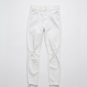 Mother Stunner Zip Ankle Step Fray Jeans Size 27Little Miss Innocent